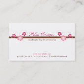 Rosa und braune Sakura-Visitenkarte Visitenkarte (Vorderseite)