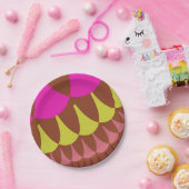 Rosa und braune Schuppen Pappteller (Party)