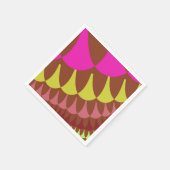 Rosa und braune Schuppen Serviette (Ecke)