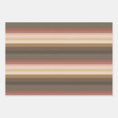 Rosa und braune Streifen Geschenkpapier Set (Vorderseite)