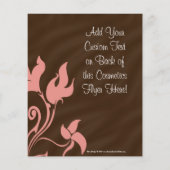 Rosa und braune Swirl-Make-up-Künstler oder -Salon Flyer (Hinten)