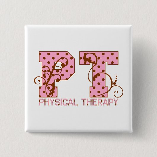 rosa und braune Tupfen Pints Button (Vorderseite)