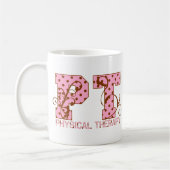 rosa und braune Tupfen Pints Kaffeetasse (Links)