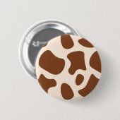 Rosa und brauner Kuhdruck Button (Vorne & Hinten)