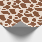 Rosa und brauner Kuhdruck Geschenkpapier (Ecke)