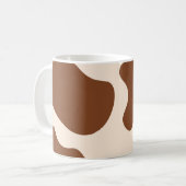 Rosa und brauner Kuhdruck Kaffeetasse (Vorderseite Links)