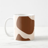 Rosa und brauner Kuhdruck Kaffeetasse (Links)