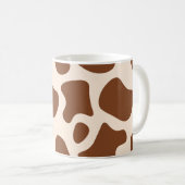 Rosa und brauner Kuhdruck Kaffeetasse (VorderseiteRechts)