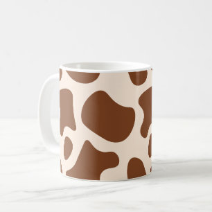 Rosa und brauner Kuhdruck Kaffeetasse