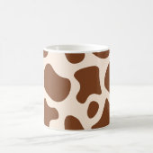 Rosa und brauner Kuhdruck Kaffeetasse (Mittel)