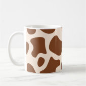 Rosa und brauner Kuhdruck Kaffeetasse (Links)