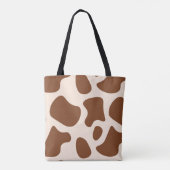 Rosa und brauner Kuhdruck Tasche (Rückseite)