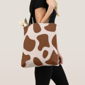 Rosa und brauner Kuhdruck Tasche (Von Nahem)