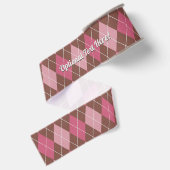 Rosa und braunes Argyle-Muster Strick - Optionaler Ripsband (Rückseite)