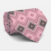 rosa und braunes Muster Krawatte (Gerollt)