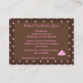 Rosa-und Brown-Kuchen-"mollige" Visitenkarten Visitenkarte (Rückseite)