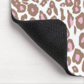 Rosa und Brown-Leopard-Druck Mousepad (Ecke)