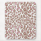 Rosa und Brown-Leopard-Druck Mousepad (Vorne)