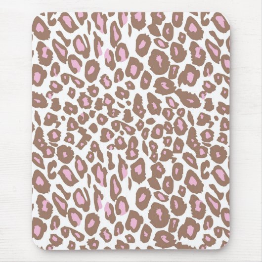 Rosa und Brown-Leopard-Druck Mousepad (Vorne)
