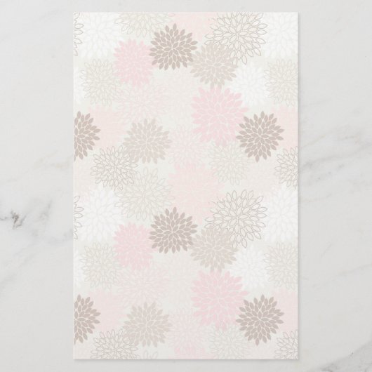 Rosa-und Brown-Mama-Muster Briefpapier (Vorderseite)