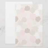 Rosa-und Brown-Mama-Muster Briefpapier (Vorne/Hinten)