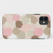 Rosa-und Brown-Mama-Muster Case-Mate iPhone Hülle (Rückseite (Horizontal))