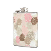 Rosa-und Brown-Mama-Muster Flachmann (Links)