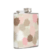 Rosa-und Brown-Mama-Muster Flachmann (Rechts)