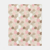Rosa-und Brown-Mama-Muster Fleecedecke (Vorderseite)
