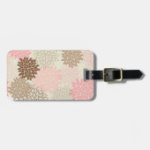 Rosa-und Brown-Mama-Muster Gepäckanhänger (Vorderseite horizontal)
