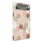 Rosa-und Brown-Mama-Muster Mini Klemmbrett (Schrägansicht)