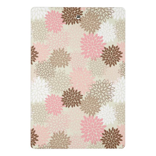 Rosa-und Brown-Mama-Muster Mini Klemmbrett (Rückseite)