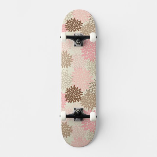 Rosa-und Brown-Mama-Muster Skateboard (Vorderseite)