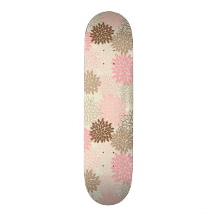 Rosa-und Brown-Mama-Muster Skateboard