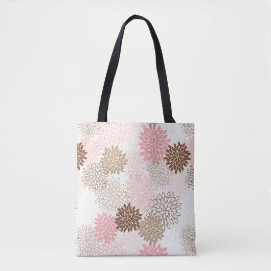 Rosa-und Brown-Mama-Muster Tasche (Vorderseite)