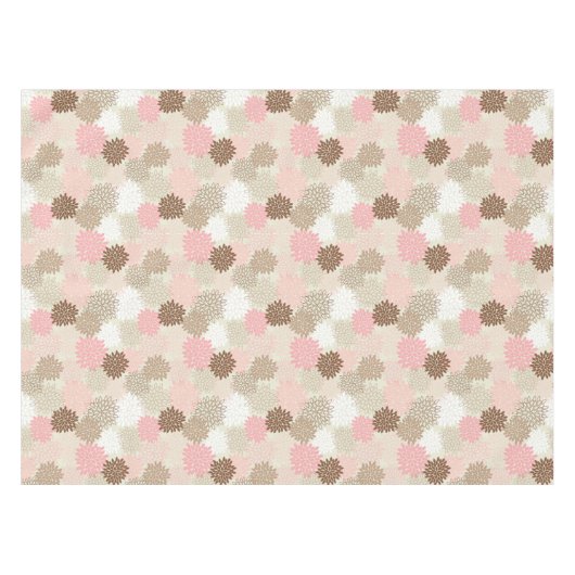 Rosa-und Brown-Mama-Muster Tischdecke (Vorderseite (Horizontal))