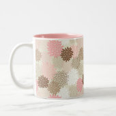 Rosa-und Brown-Mama-Muster Zweifarbige Tasse (Links)