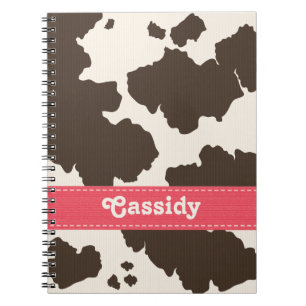 Rosa und Brown-Rindleder-Notizbuch-Zeitschrift Notizblock