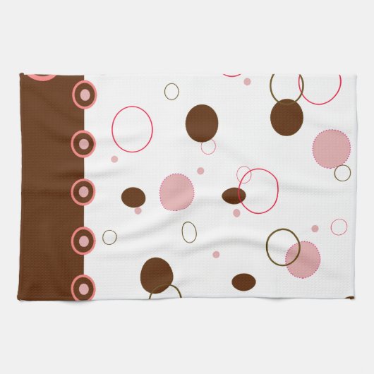 Rosa und Brown-Tupfen Handtuch (Horizontal)