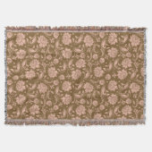 Rosa und Brownblumenmuster Decke (Vorderseite)
