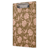 Rosa und Brownblumenmuster Klemmbrett (Links)