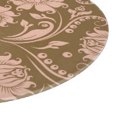 Rosa und Brownblumenmuster Schneidebrett (Ecke)