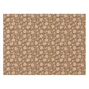 Rosa und Brownblumenmuster Tischdecke