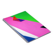 Rosa und bunte abstrakte Kunst Notizblock (Rechte Seite)