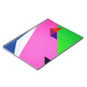 Rosa und bunte abstrakte Kunst Notizblock (Linke Seite)