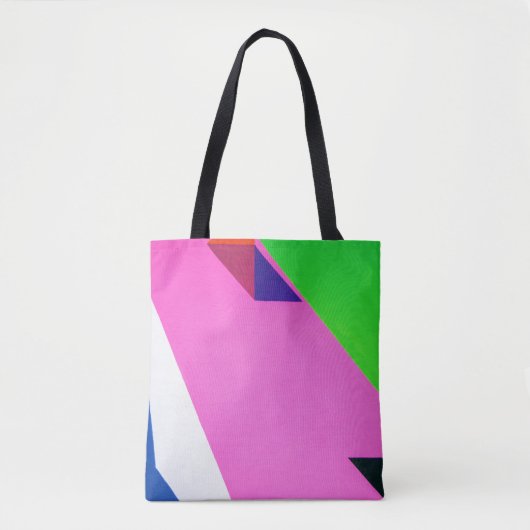 Rosa und bunte abstrakte Kunst Tasche (Vorderseite)