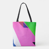 Rosa und bunte abstrakte Kunst Tasche (Rückseite)
