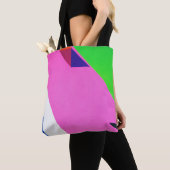 Rosa und bunte abstrakte Kunst Tasche (Von Nahem)