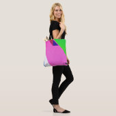 Rosa und bunte abstrakte Kunst Tasche (Am Model)