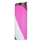 Rosa und bunte abstrakte Kunst Thermosbecher (Nach links gedreht)
